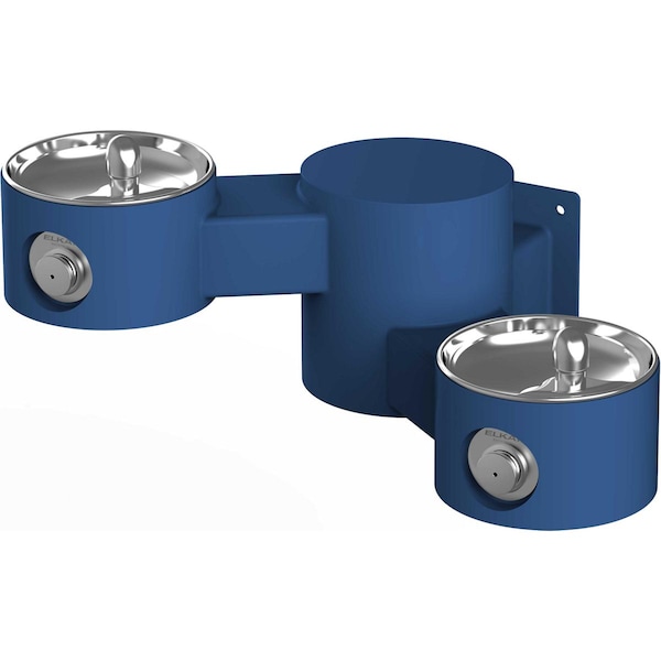 Elkay Outdoor Lk4406 Wall Mount Bi-Level Fountain Blue